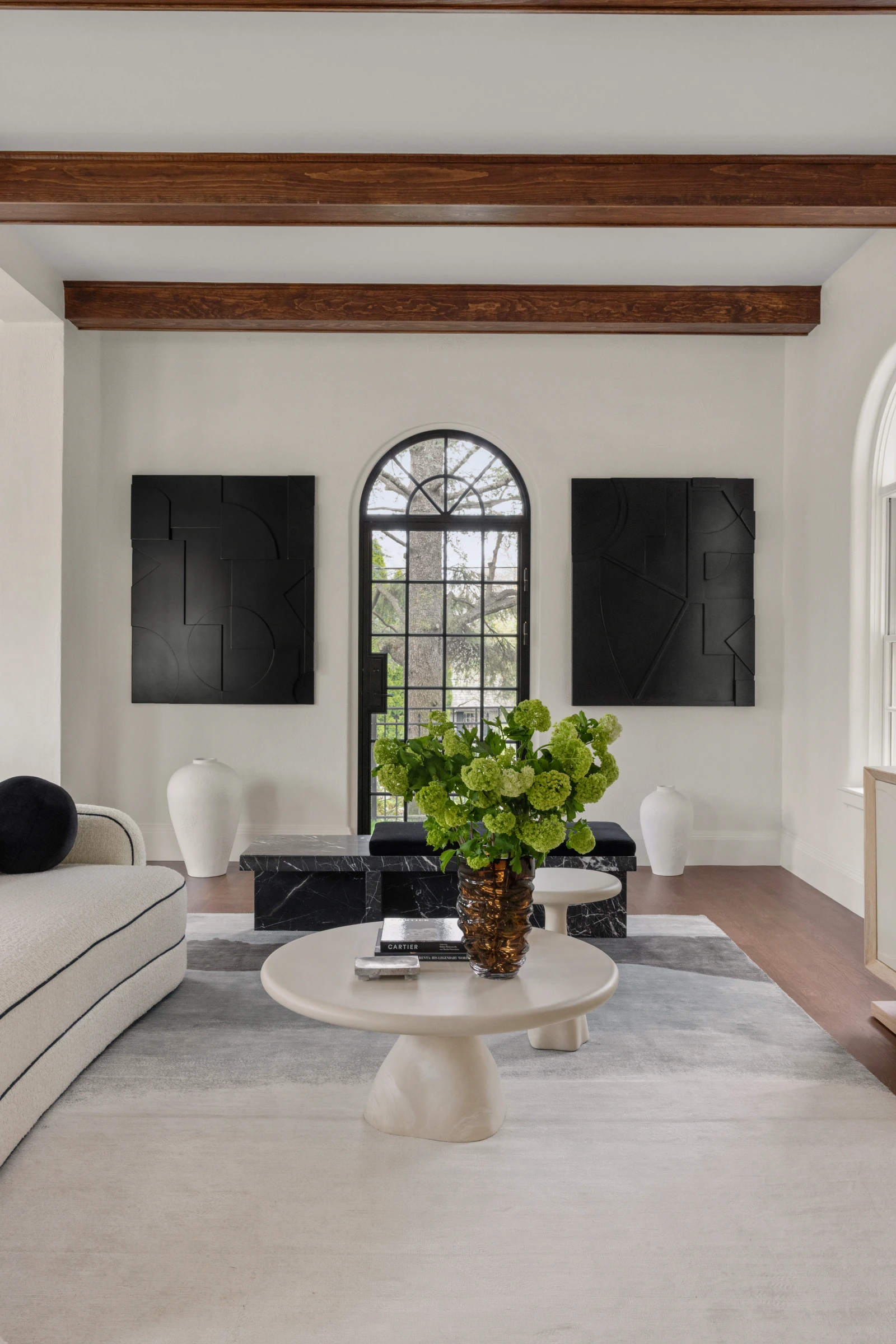 Living room interior at Project Six Twelve in Providence, Rhode Island