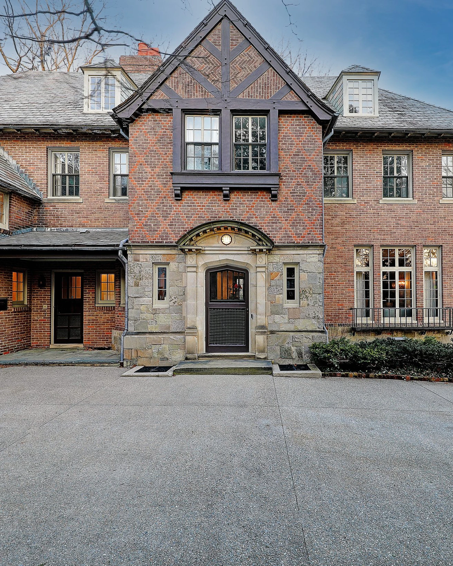 Historic brick tudor exterior restoration ri