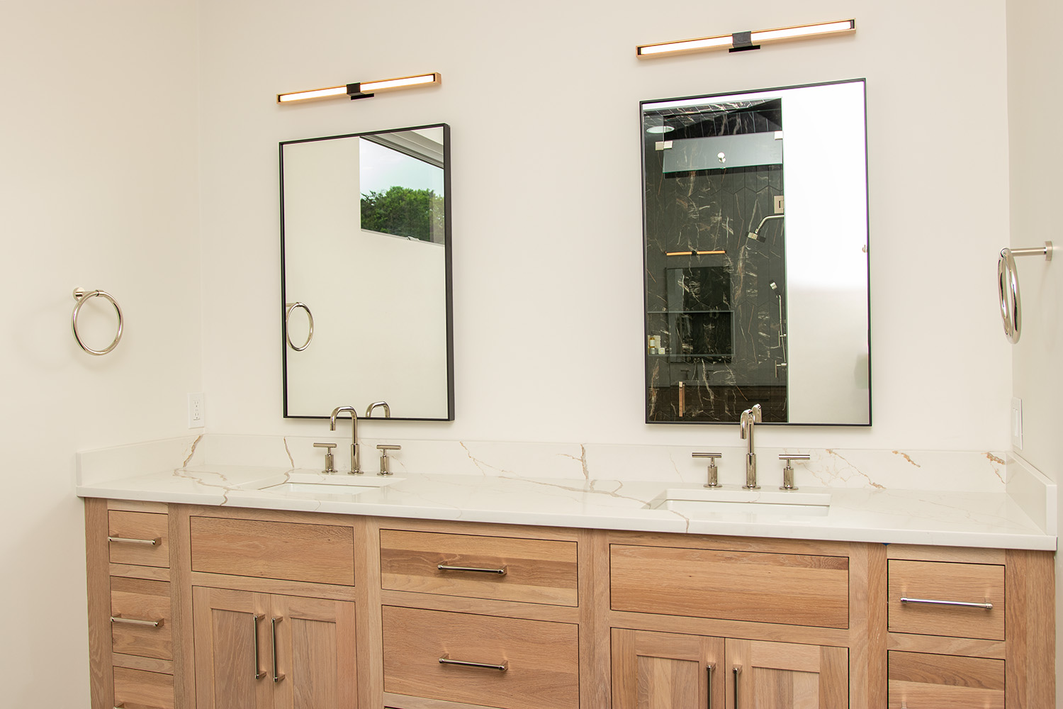 Custom coastal modern bathroom tiverton ri