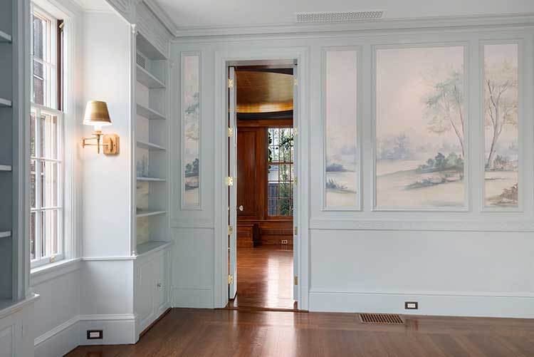 Primary suite sitting room historic renovation