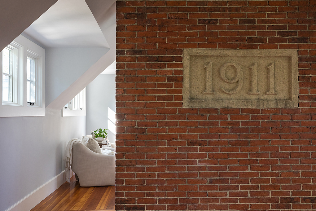 Historic date stone brick detail