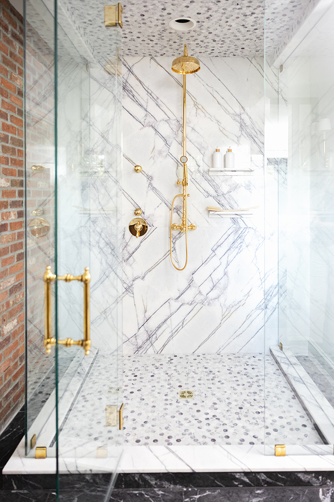 Brass shower fixtures rain head