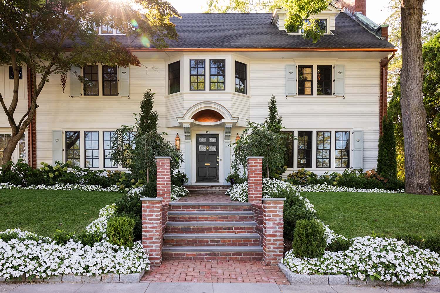 Classic providence architecture front entry