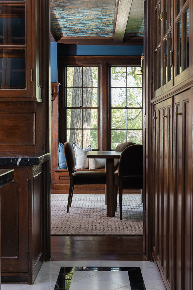 Historic butlers pantry wood cabinetry