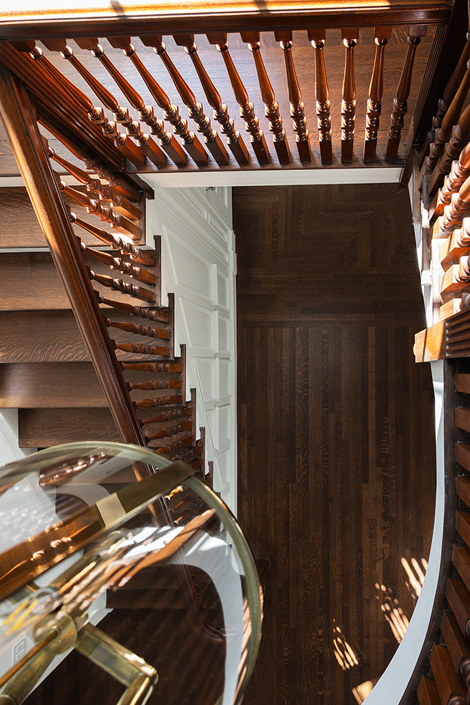 Spiral staircase architecture view