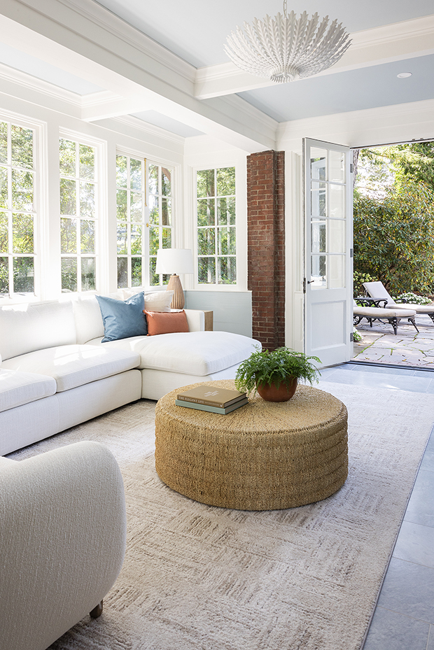 Sunroom addition interior design ri