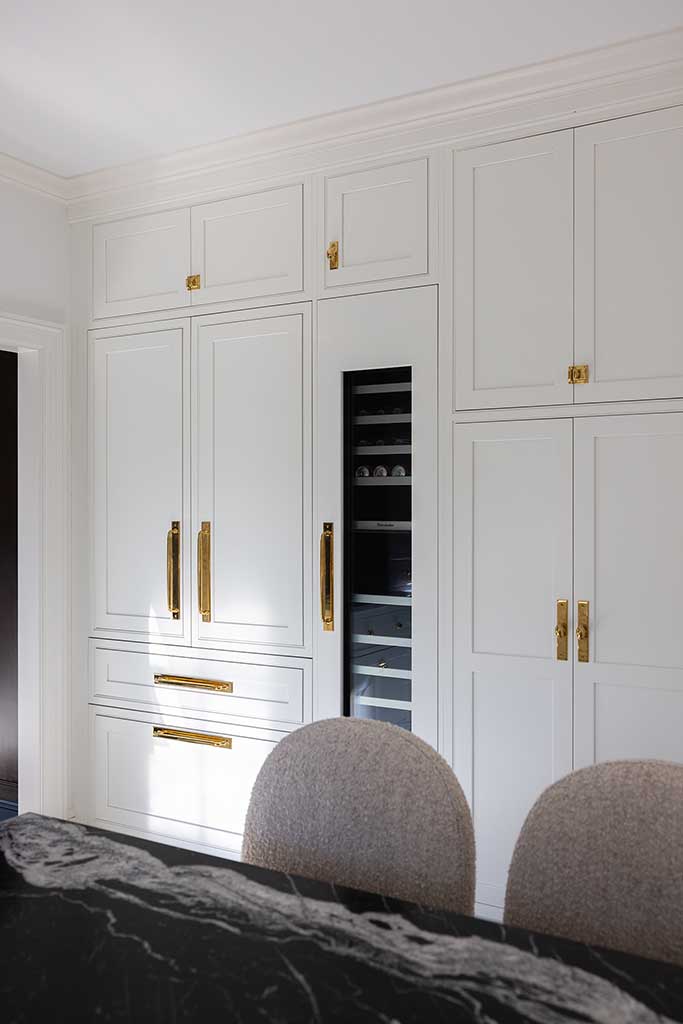 White kitchen pantry storage design