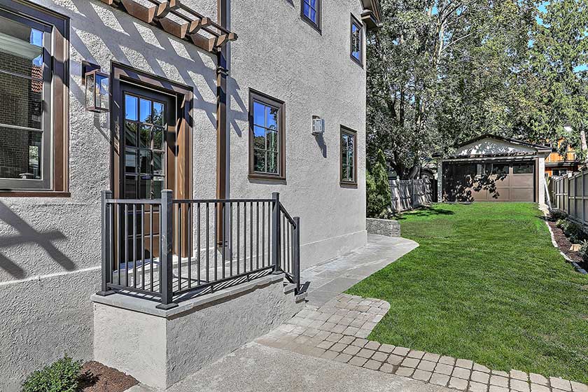 Manicured backyard and patio space in the East Side of Providence.